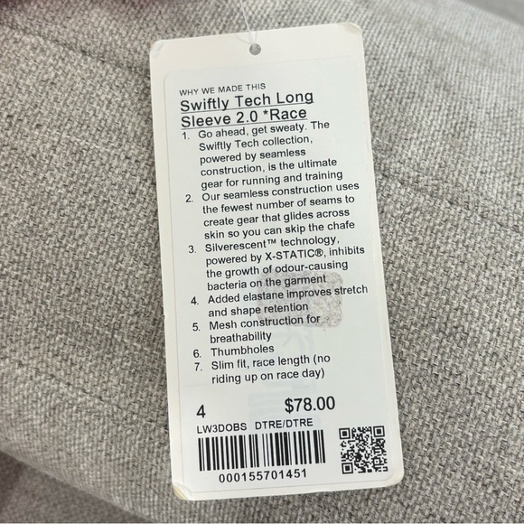 NWT Lululemon Swiftly Tech Long Sleeve Shirt *Race Size 4 In Desert Red - Picture 4 of 6